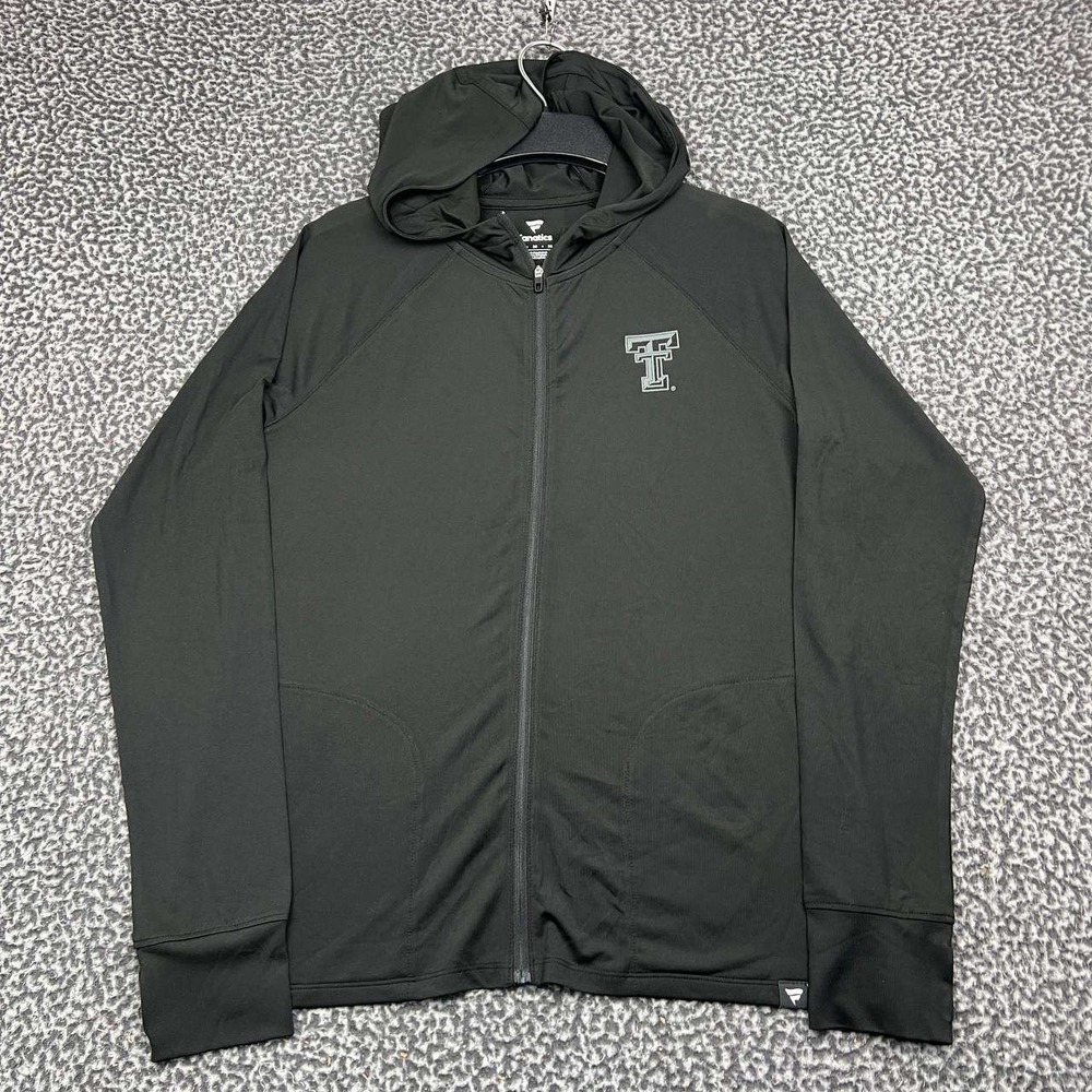 Texas Tech Red Raiders Hoodie Men Medium Black Full Zip Fanatics New M